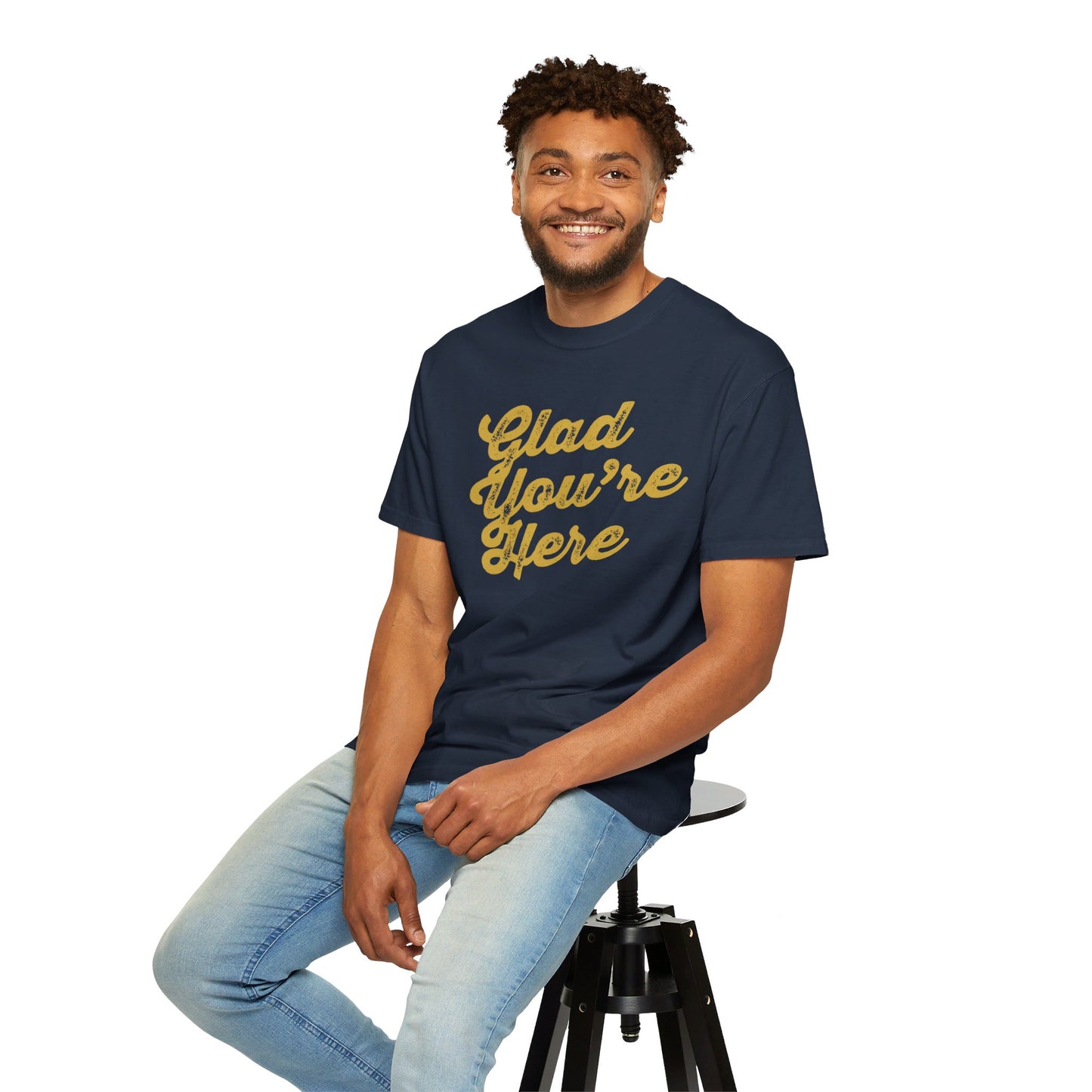 Glad You're Here - T-shirt (Navy)