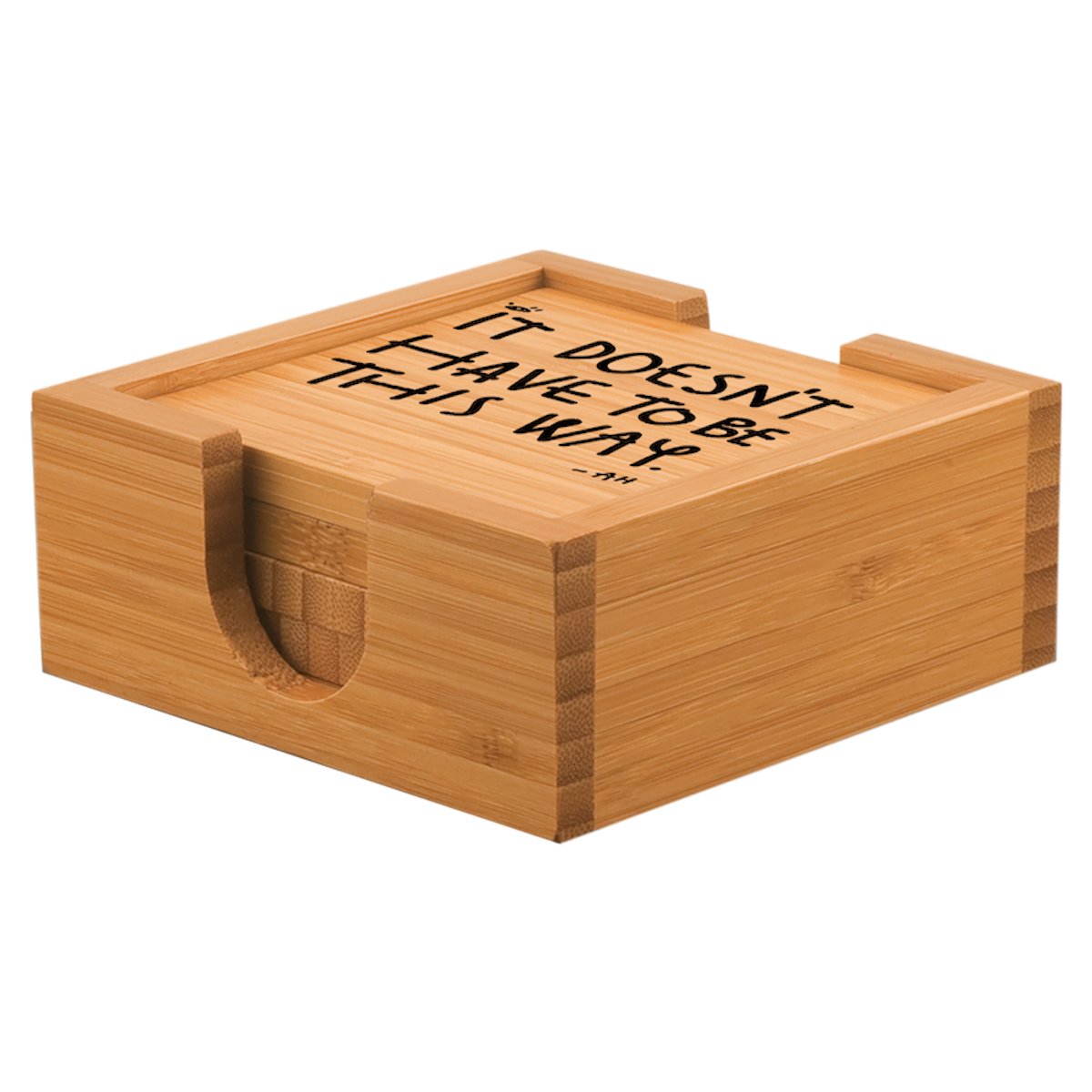 IDHTBTW - Bamboo Coaster Set