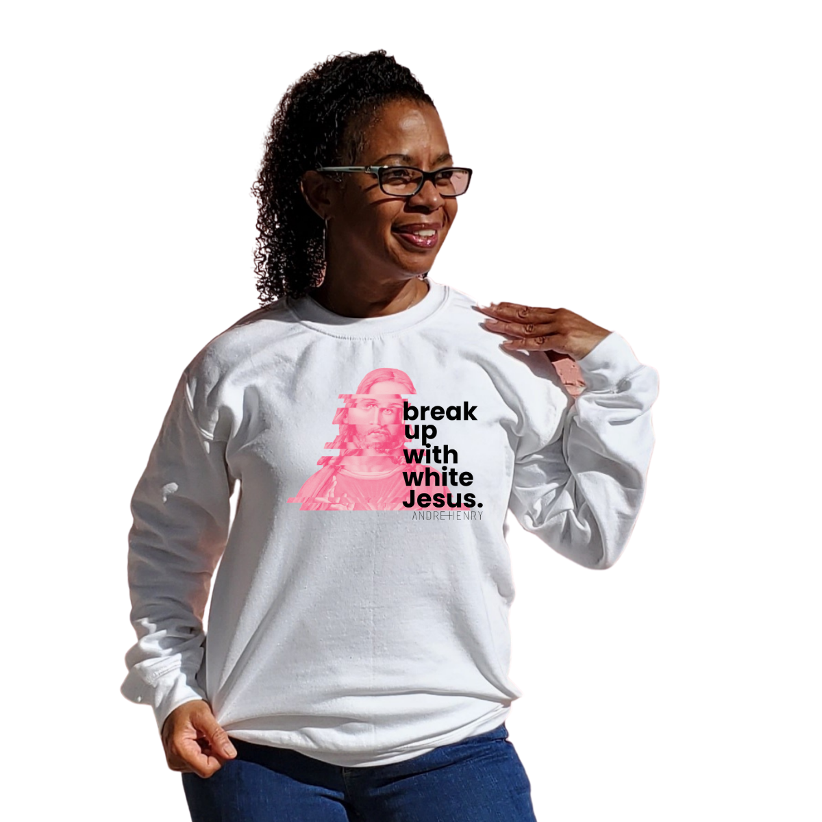 Break Up With White Jesus Crew Sweatshirt (Cream)