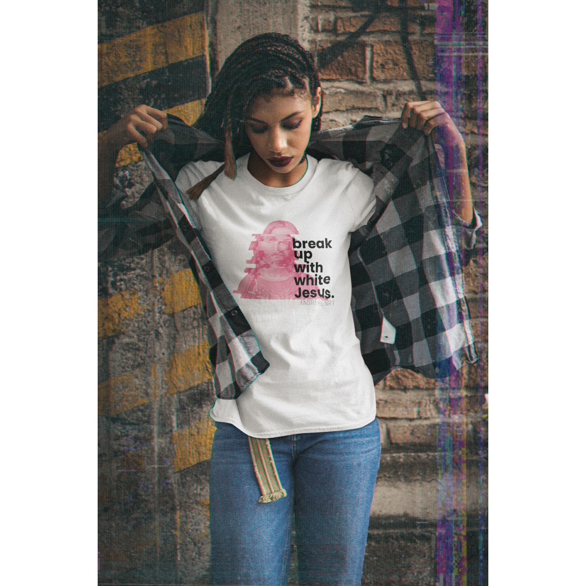 Break Up With White Jesus Ladies Tee