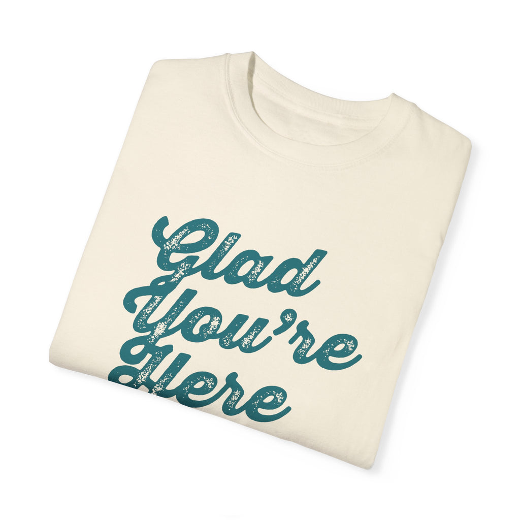 Glad You're Here (Tan/Teal)