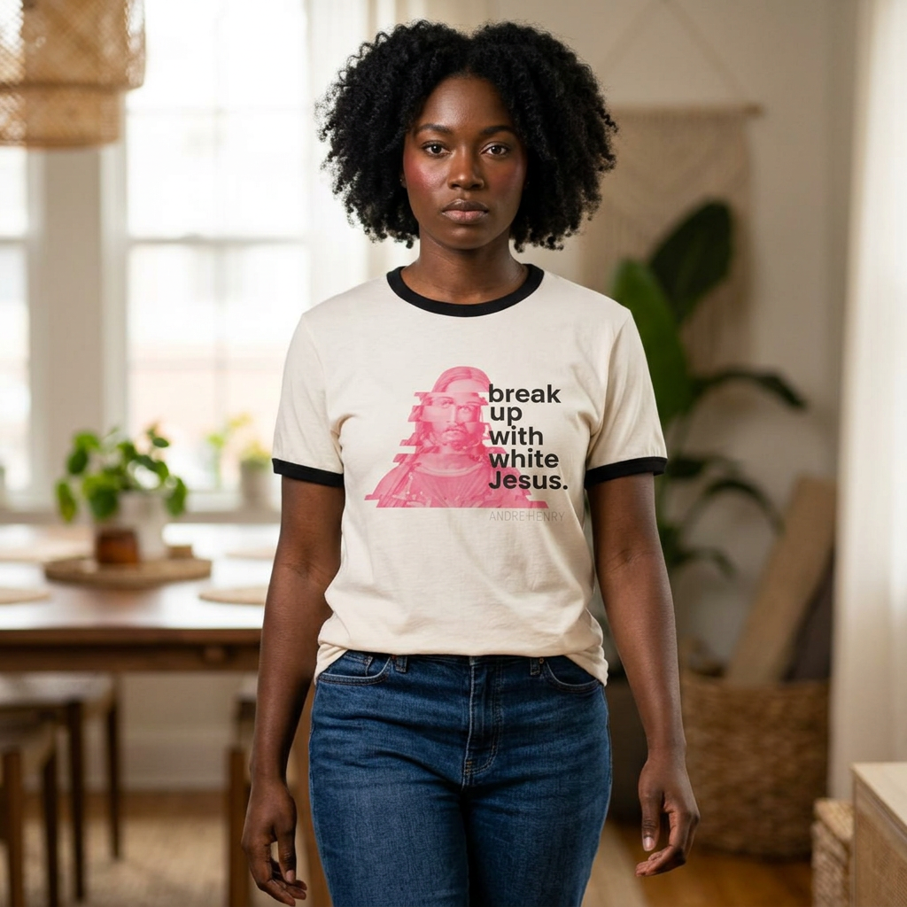 Break Up With White Jesus Ringer T-Shirt