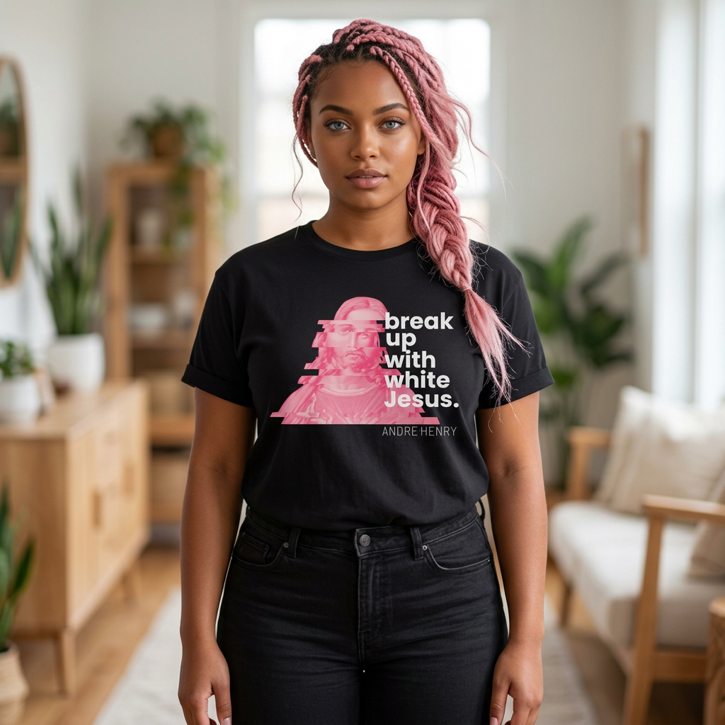 Break Up with White Jesus Oversized Premium Tee