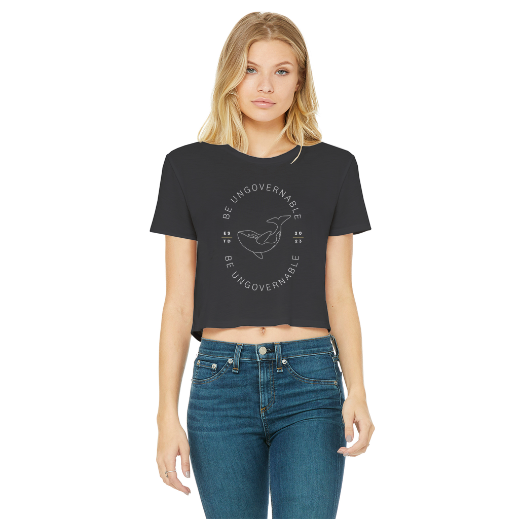 Be Ungovernable Cropped Raw Edge T-Shirt