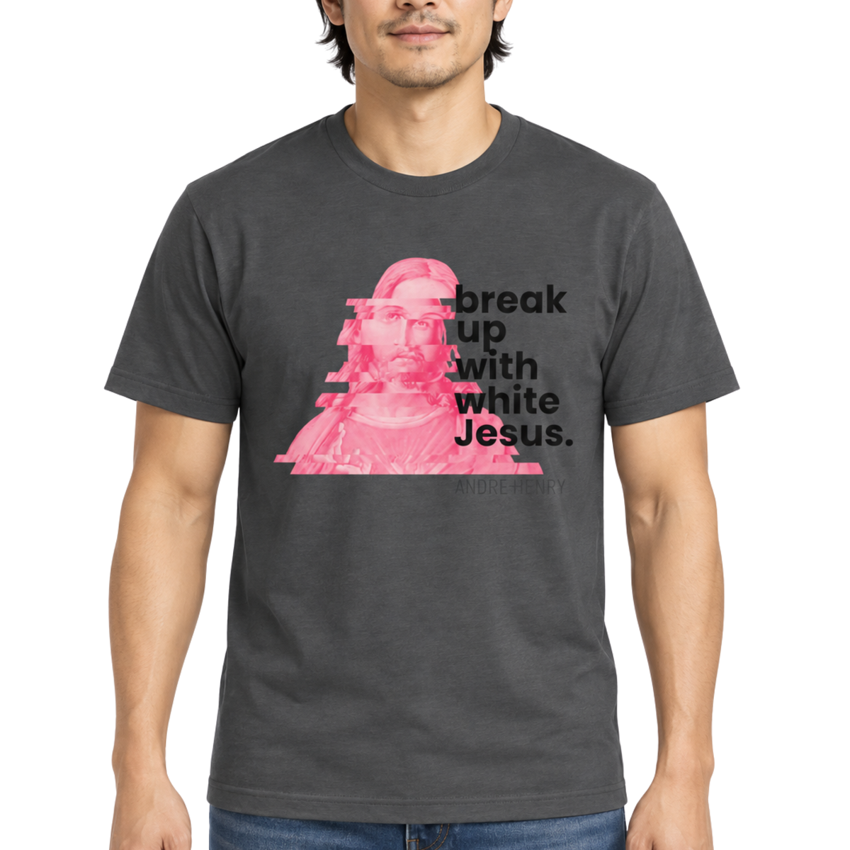 Break Up With White Jesus Grey T-Shirt